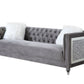 Heiberoll LV00330 Sofa Set - Gray Velvet