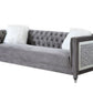 Heiberoll LV00330 Sofa Set - Gray Velvet