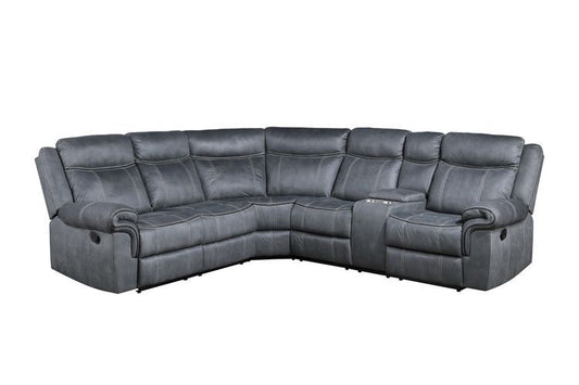Acme Furniture Dollum LV00398 Sectional - Gray Velvet