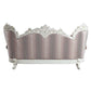 Vanaheim Antique White Living Room Group - Damask Fabric