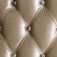 Vanaheim Antique White Living Room Group - Damask Fabric