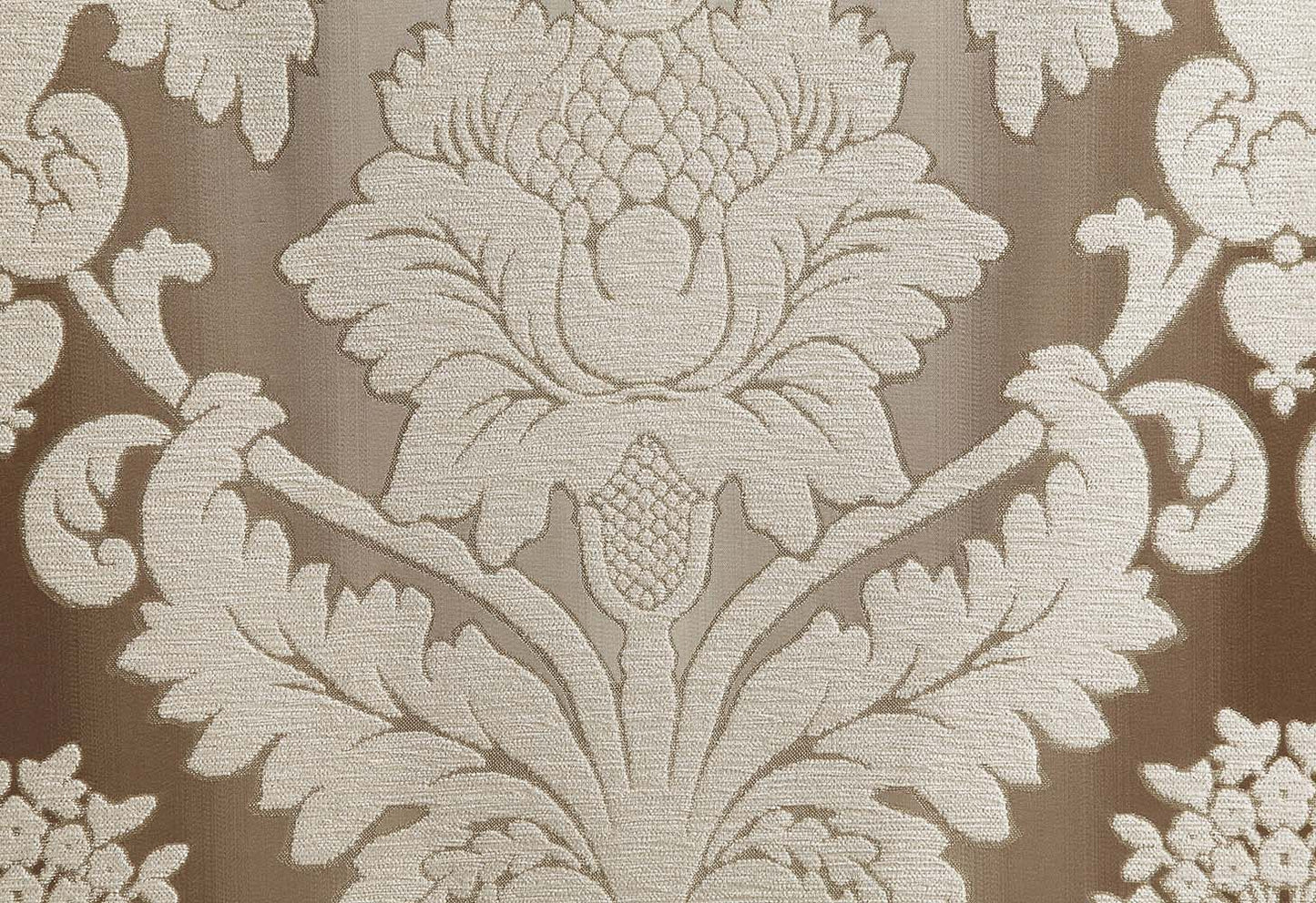 Vanaheim Antique White Living Room Group - Damask Fabric