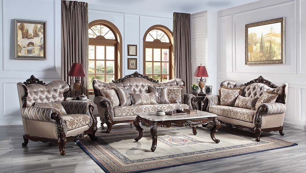 Benbek Traditional Antique Oak Sofa Collection by Acme LV00809