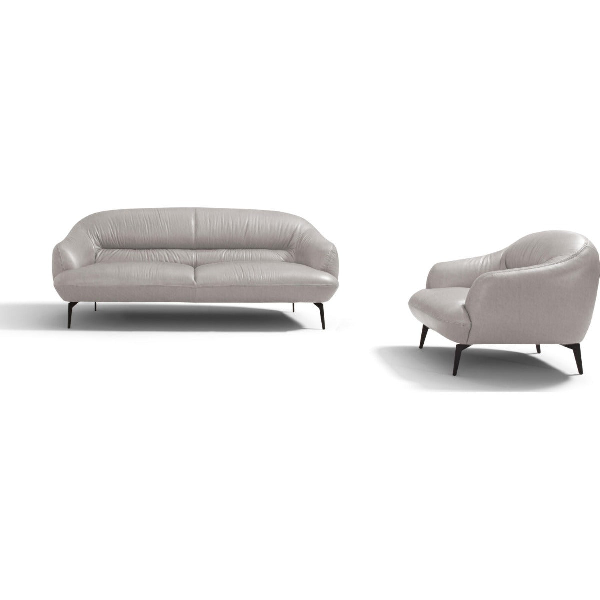 Acme Leonia Italian Leather Sofa Set - Gray or Cognac