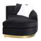 Acme LV01048 Achelle Black Velvet Chaise