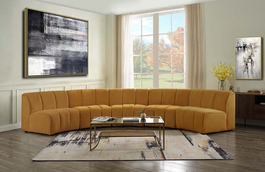 Seccional Modular Felicia - Terciopelo Amarillo