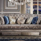 Versailles LV01394 Ivory Fabric & Bone White Finish Sofa by Acme