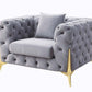 Jelanea Gray Velvet Chair LV01408