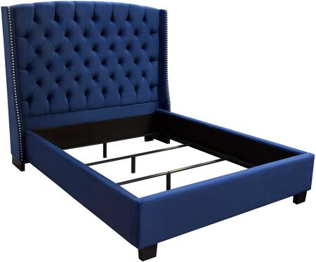 Majestic Low Profile Bed by Diamond Sofa ~ Navy or Tan Velvet