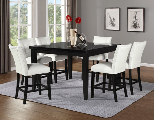 Markina Square Black Marble Top Dining Collection