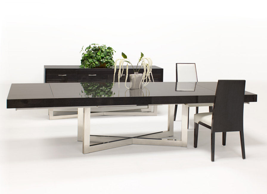 Maximo Dining Collection - High Gloss Gray Oak Finish