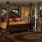 Cama tamaño queen toscana con dosel