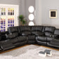 McFerran SF3591 Motion Sectional - 3 Pc Black or Brown