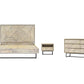 Armen Living Peridot Acacia Wood 4 Pc Bedroom Collection