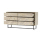 Armen Living Peridot Acacia Wood 4 Pc Bedroom Collection