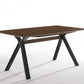 VIG Modrest Runyon Modern Walnut & Grey Fabric Dining Set