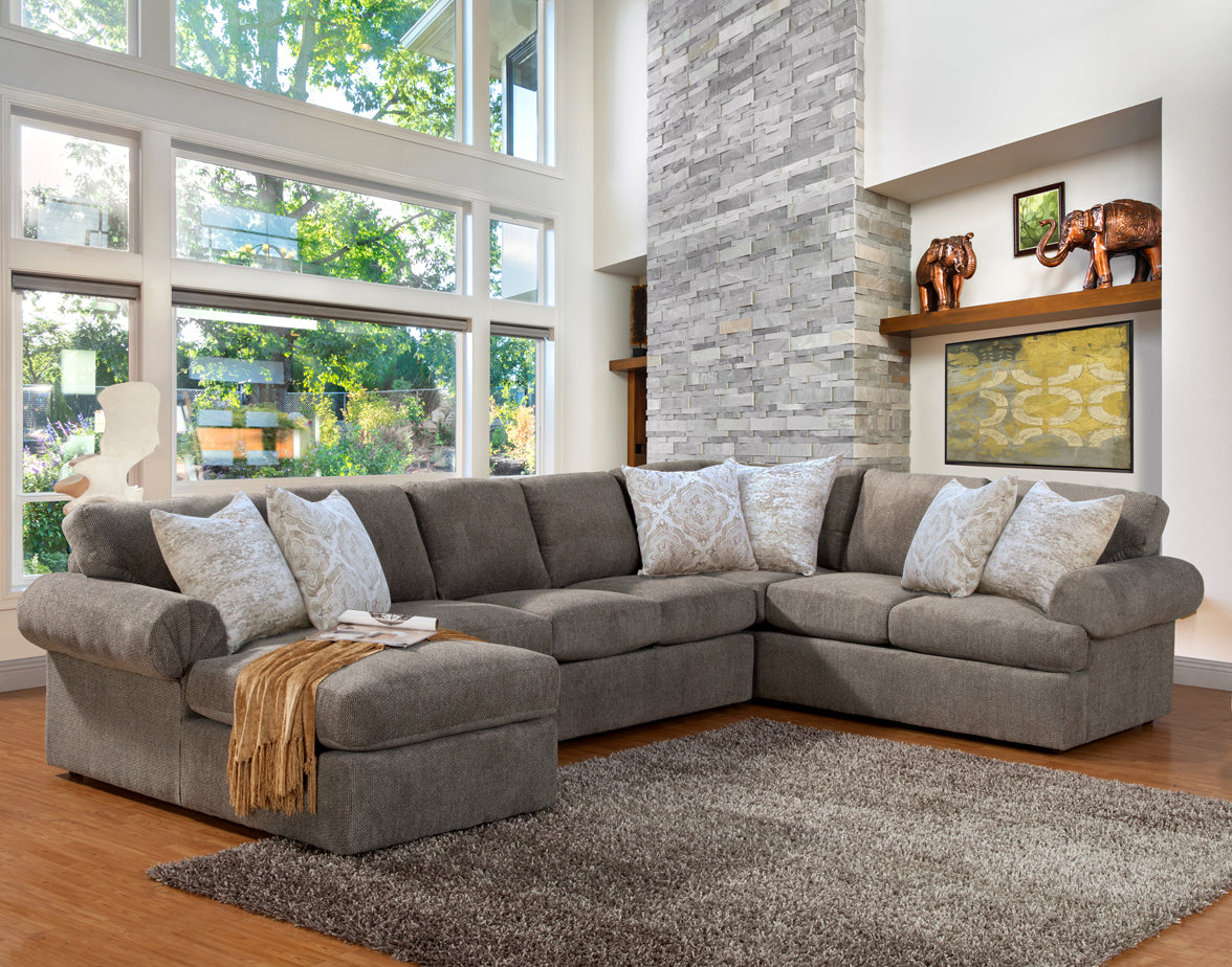 Comfort Industries Morgan 3 Pc Sectional - Granite