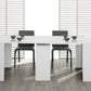 Mesa de comedor blanca extensible ultracompacta moderna Morph
