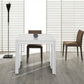Mesa de comedor blanca extensible ultracompacta moderna Morph
