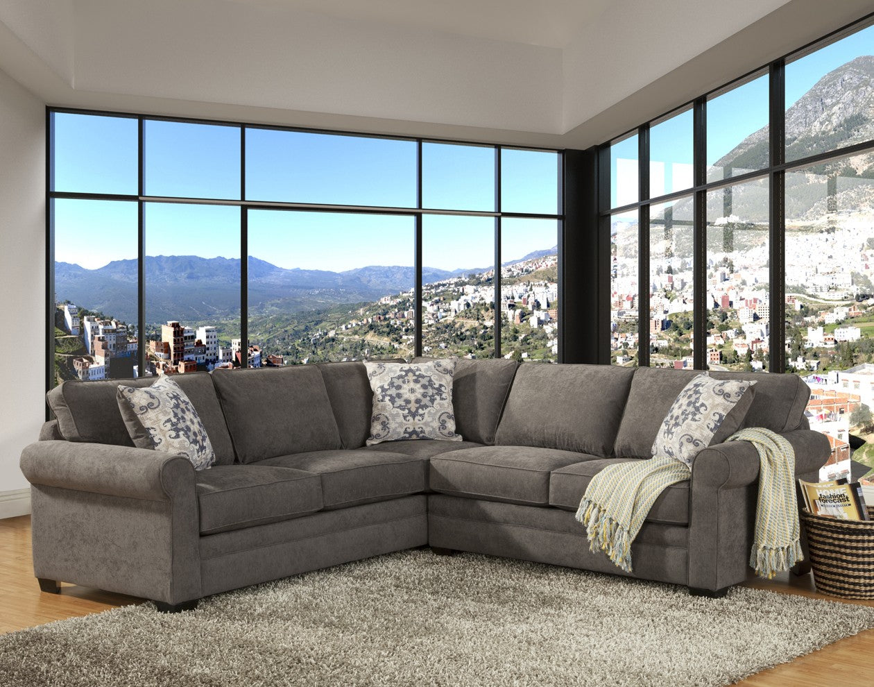 Comfort Industries Lexi Seccional de 2 piezas - 2 colores