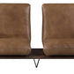 Narech Nutmeg Top Grain Leather Sofa - Swivel Seats