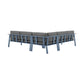 Armen Living Nofi Outdoor Sectional - Gray Cushions