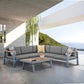 Armen Living Nofi Outdoor Sectional - Gray Cushions