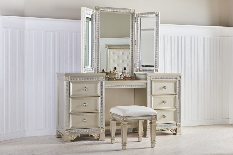 Tiffany Vanity Desk & Mirror 1600-71-74