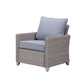 Greeley 4 Pc Patio Set by Acme - Gray Wicker Fabric