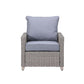 Greeley 4 Pc Patio Set by Acme - Gray Wicker Fabric