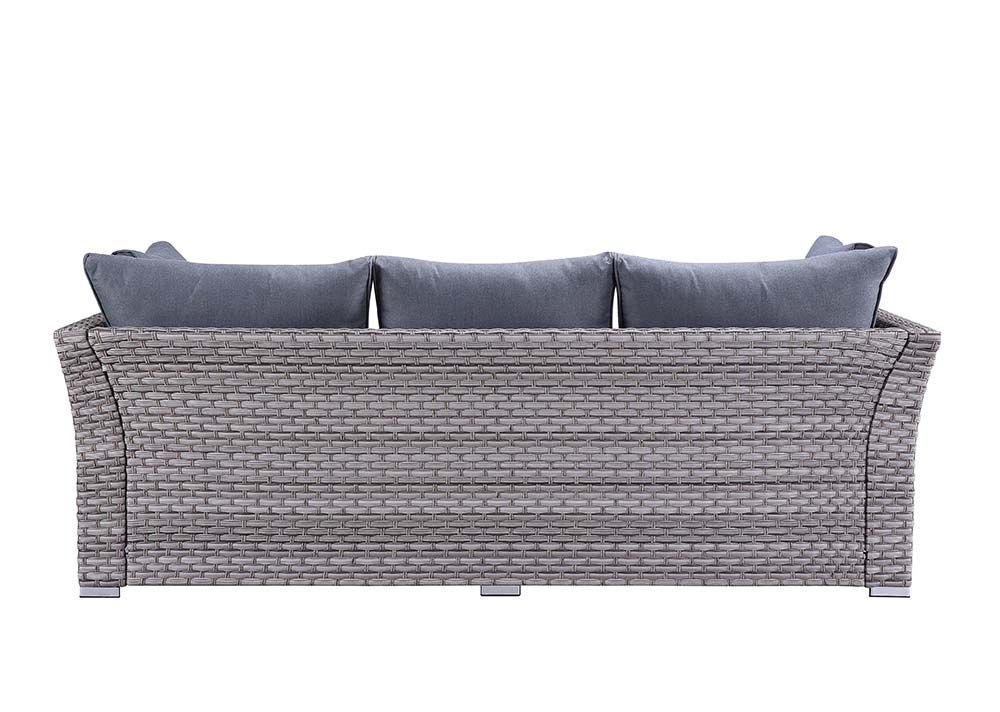 Acme OT01092 Laurance Resin Wicker Patio Set Gray Finish