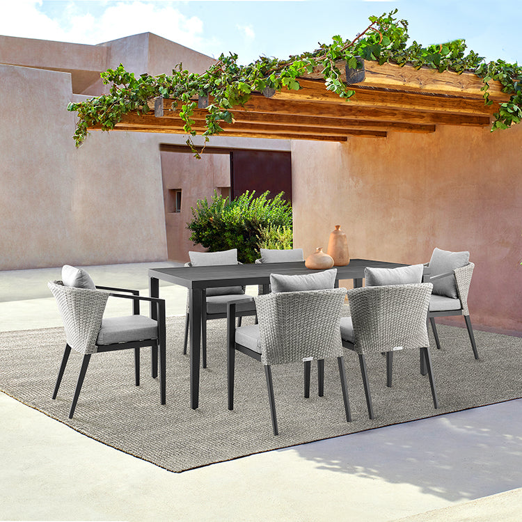 Armen Living Palma Outdoor Patio 7 Pc Dining Set