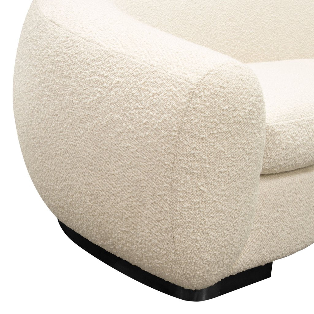 Pascal Sofa Collection - Bone or Charcoal Boucle Textured Fabric
