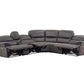 Steve Silver Plaza Power Reclining Sectional - Grey Fabric