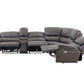 Steve Silver Plaza Power Reclining Sectional - Grey Fabric