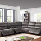 Steve Silver Plaza Power Reclining Sectional - Grey Fabric