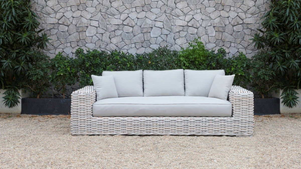 Renava Portugal - 4 Pc Grey Wicker Sofa Set