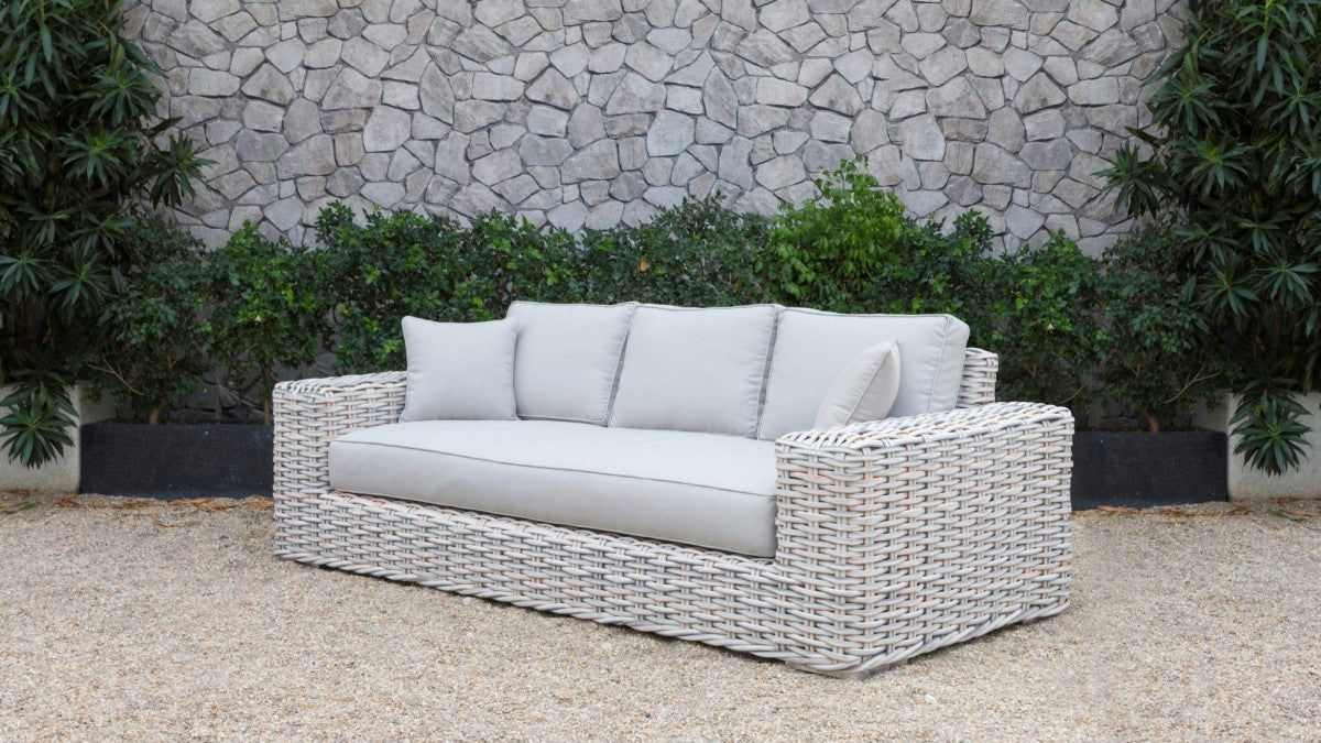 Renava Portugal - 4 Pc Grey Wicker Sofa Set