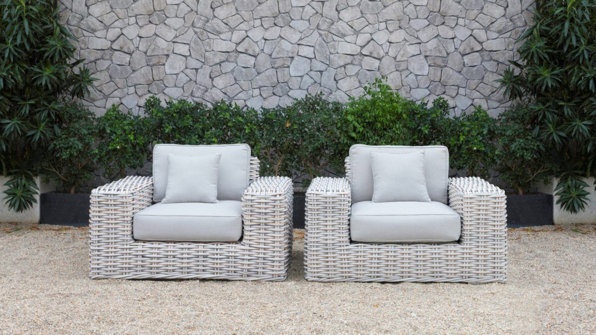 Renava Portugal - 4 Pc Grey Wicker Sofa Set