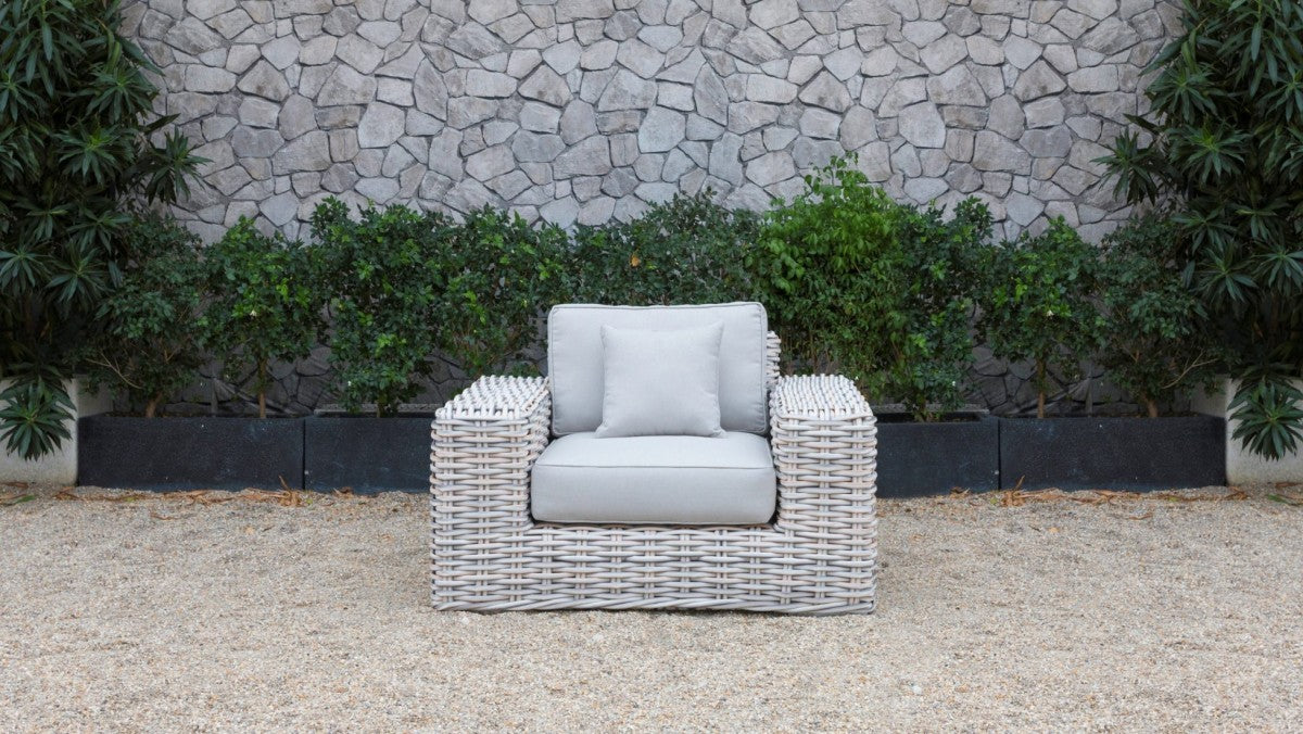 Renava Portugal - 4 Pc Grey Wicker Sofa Set