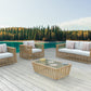 Renava Ko Tao - 4 Pc Outdoor White + Wicker Sofa Set
