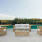 Renava Ko Tao - 4 Pc Outdoor White + Wicker Sofa Set