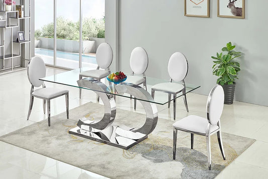 Colección de comedor Artisan RDT313S - Acabado plateado u dorado