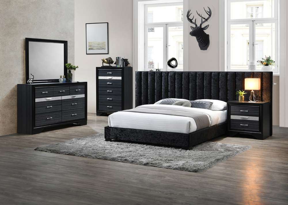 Juego de dormitorio moderno negro Rivas de Acme Furniture