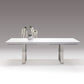 Roma Dining Table White Lacquer & Chrome