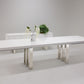 Roma Dining Table White Lacquer & Chrome
