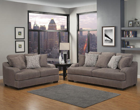 Sofá y sofá de dos plazas Rowland - Humo