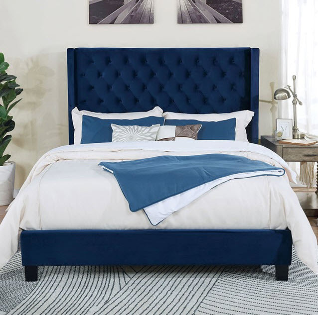 Cabecero capitoné con botones de cama tapizado Ryleigh - 3 colores