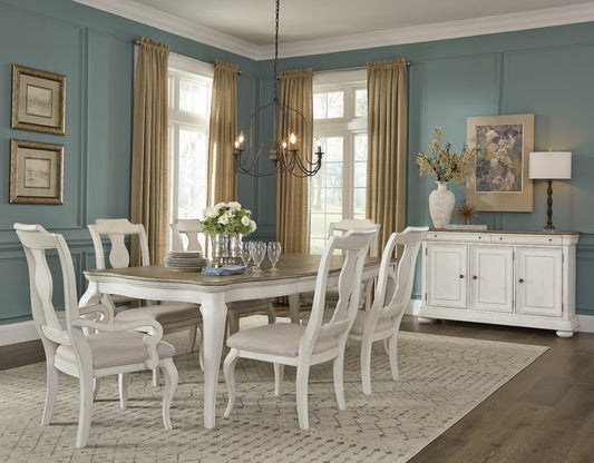 Lafayette Dining Collection - White Distressed Finish