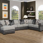 Comfort Industries Samson 3 piezas seccionales con borde de cabeza de clavo - 2 opciones de color